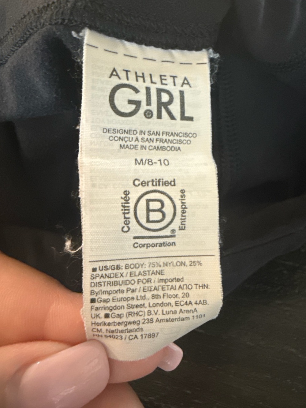 ATHLETA Girls Medium 8/10 Black Pants - Picture 5 of 6